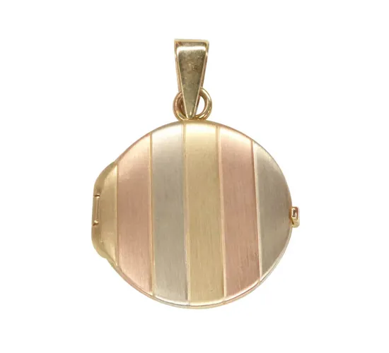 Christian Tri color gouden medaillon hanger