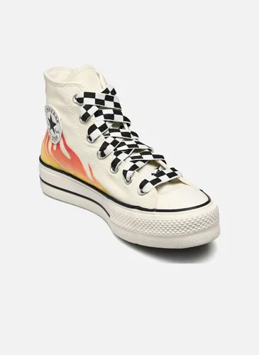Chuck Taylor All Star Lift Canvas Flame Check Hi W by Converse