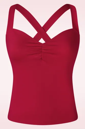Cindy Cross Back top in rood