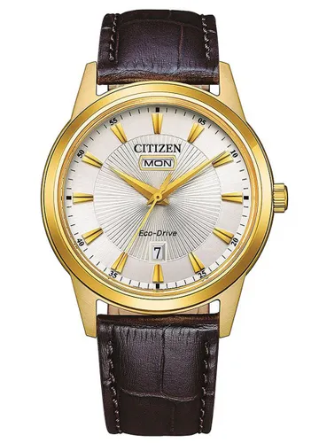 Citizen  AW0102-13AE Horloge - Leer - Bruin - Ø 40 mm