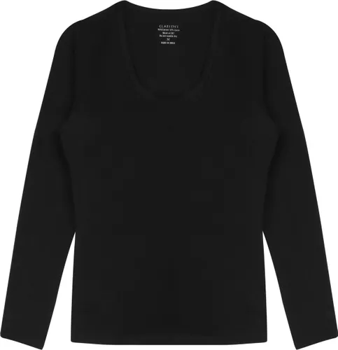 Claesen's® - Dames T-Shirt LS - Zwart - 95% Katoen - 5% Lycra