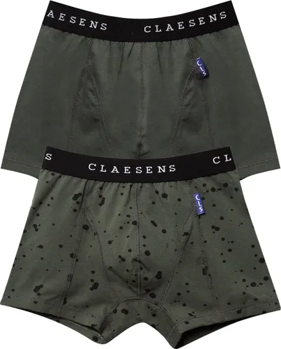 Claesen's® - Jongens Boxershorts 2-pack Spots Green - Spots Green - 95% Katoen - 5% Lycra
