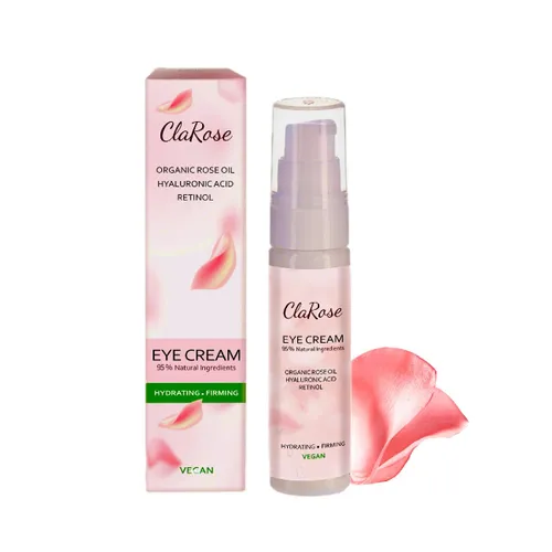 ClaRose - Anti-aging oogcrème met hyaluronzuur en 100%