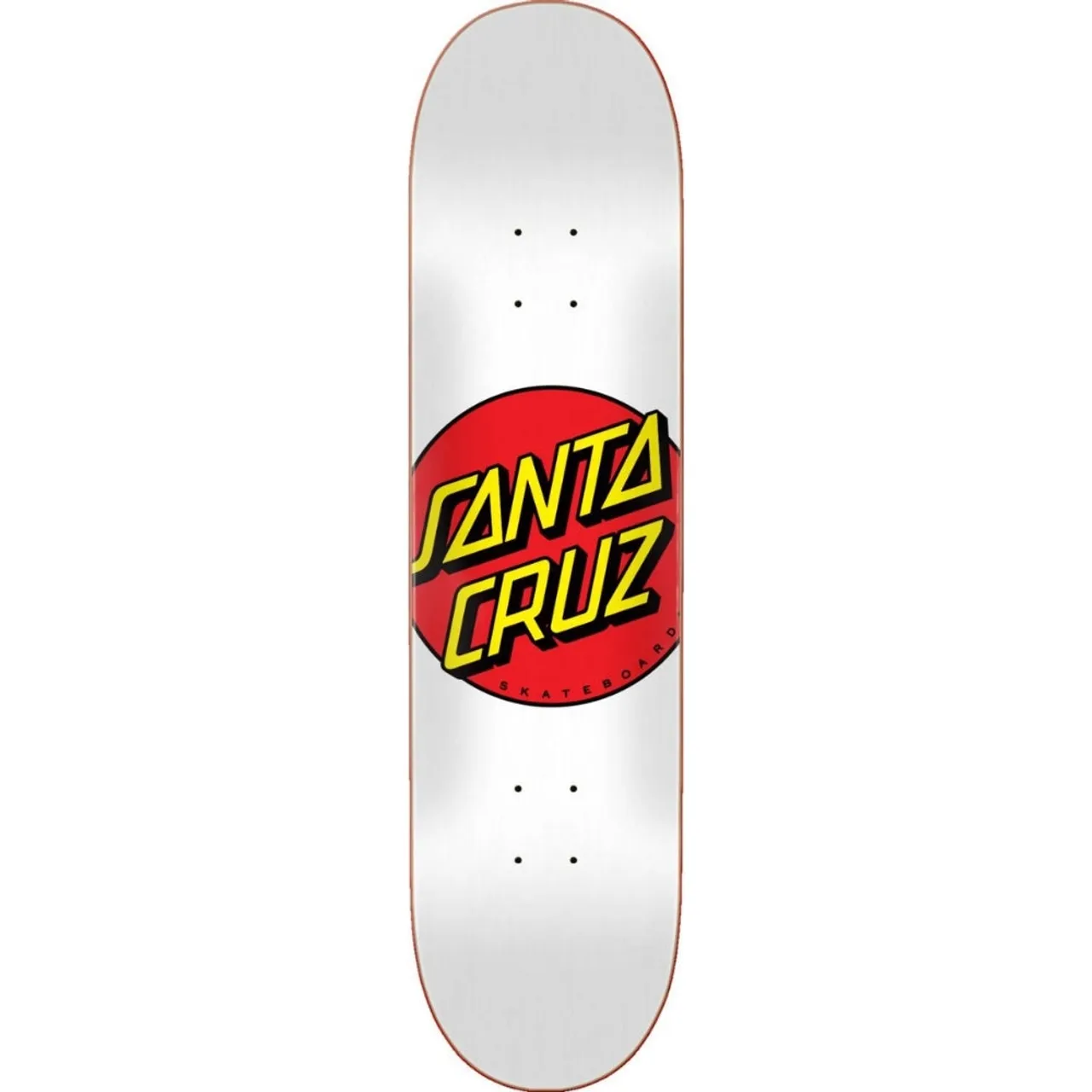 Classic Dot White 8.0" Skateboard Deck - 8.0"