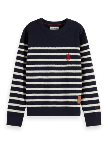 Classic yarn-dyed stripe pullover - Maat 8 - Multicolor - Jongen - Knitwear - Scotch & Soda