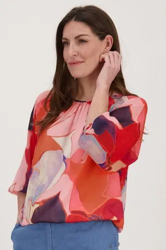 Claude Arielle Fijne blouse met kleurrijk patroon