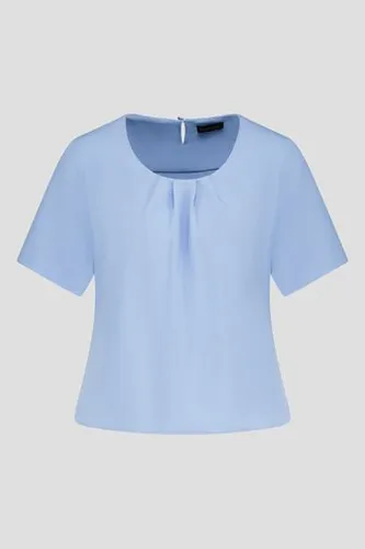 Claude Arielle Lichtblauwe blouse met korte mouwen