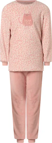 Cocodream fleece meisjes pyjama - Dream Big - 128 - Roze