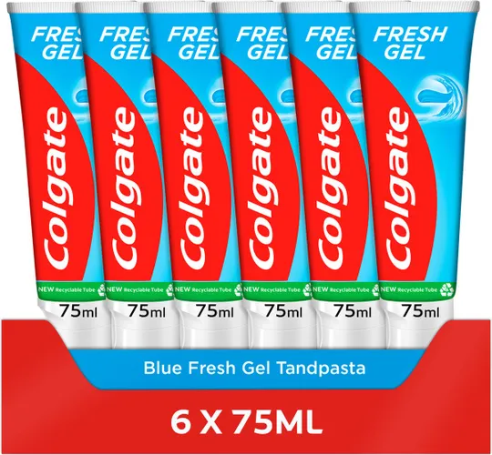 Colgate Fresh Gel Tandpasta - 6 x 75ml - Voor Een Frisse Adem - Voordeelverpakking