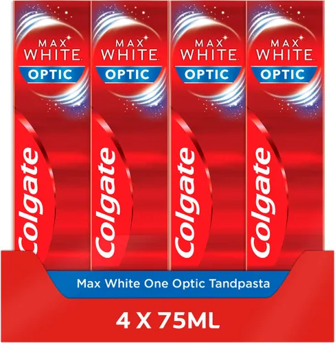 Colgate Max White One Optic Whitening Tandpasta - 4 x 75ml - Voor Witte Tanden - Voordeelverpakking