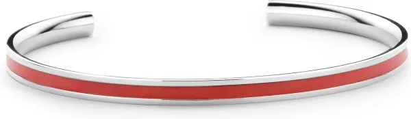 Colori 4 COL0007 Stalen Open Bangle - One-Size (60 X 50 X 4 mm) - Rood