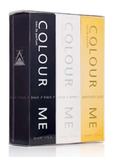 Colour Me Zwart/wit/goud heren – Triple Pack