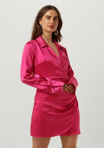 COLOURFUL REBEL Dames Kleedjes Runa Satin Mini Dress - Fuchsia