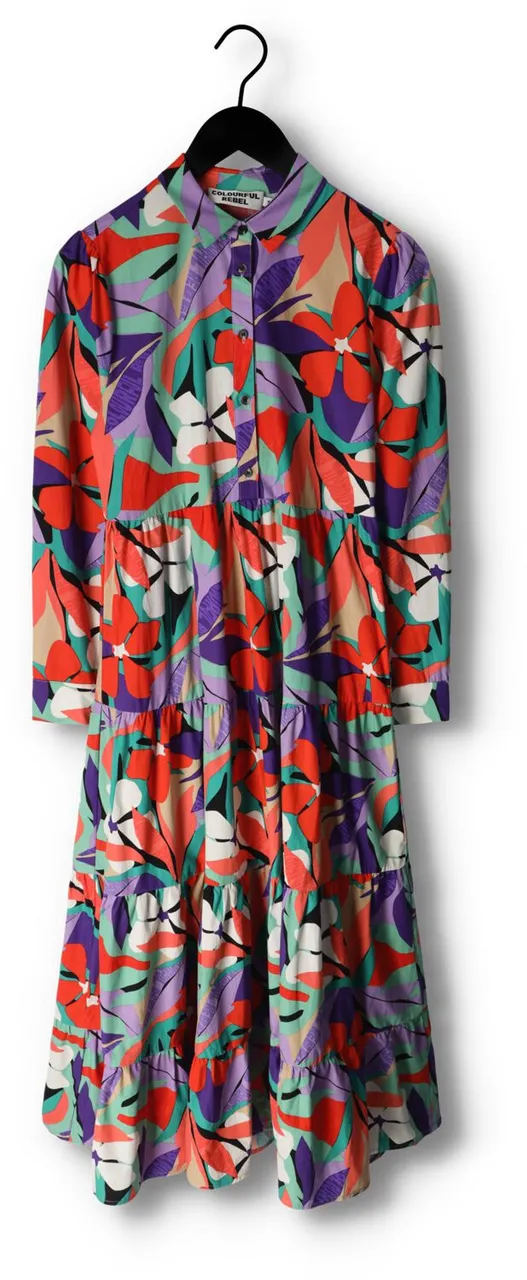 COLOURFUL REBEL Dames Kleedjes Vianne Big Flower Maxi Dress - Multi