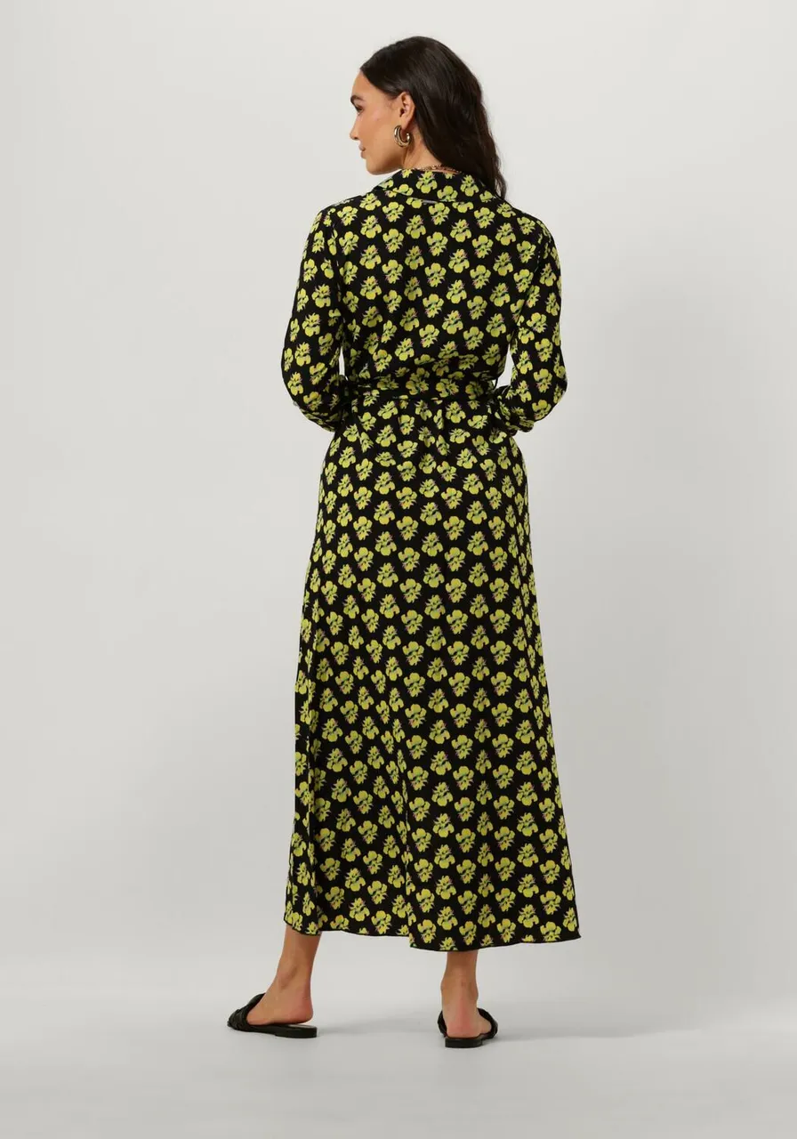 COLOURFUL REBEL Dames Kleedjes Vivian Big Flower Maxi Dress - Geel
