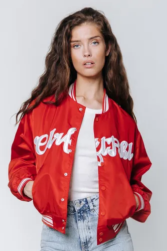 Colourful Rebel Felicia Patch Satin Bomber