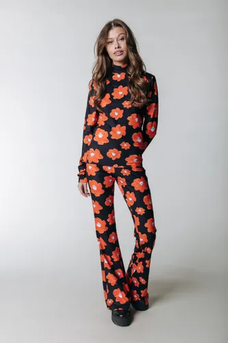 Colourful Rebel Neyo Flower Peached Turtleneck Top - XS