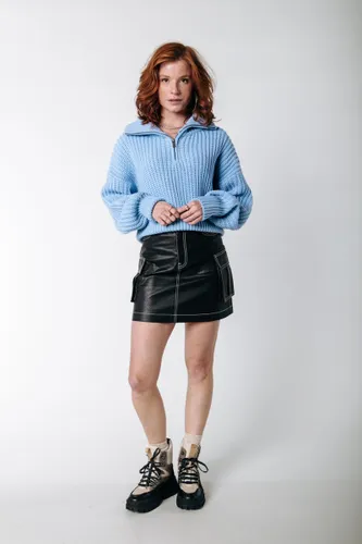 Colourful Rebel Zenni Vegan Leather Mini Skirt - L