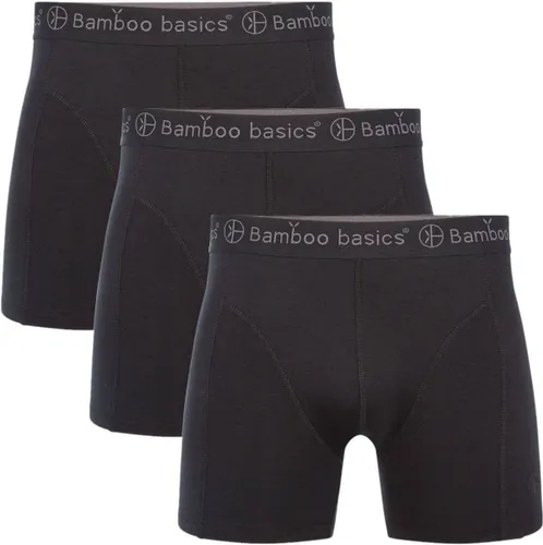 Comfortabel & Zijdezacht Bamboo Basics Rico - Bamboe Boxershorts Heren (Multipack 3 stuks) - Onderbroek - Ondergoed - Zwart - S
