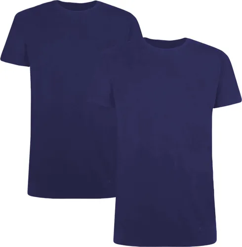 Comfortabel & Zijdezacht Bamboo Basics Ruben - Bamboe T-shirts (Multipack 2 stuks) Heren Ronde Hals - Korte Mouwen - Navy - XL