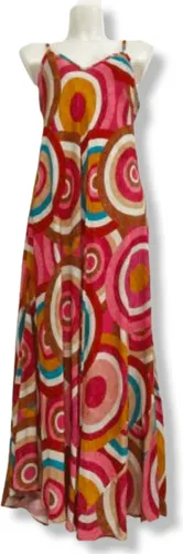 Comfortabele zomer maxi jurk met aantrekkelijke boho print