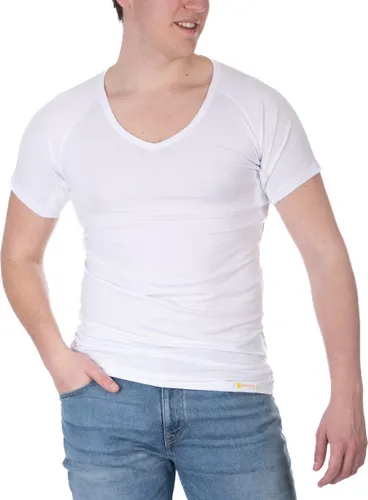 ConfidenceForAll® Heren Premium Anti Zweet Shirt met Ingenaaide Okselpads - Zijdezacht Modal en Verkoelend Katoen