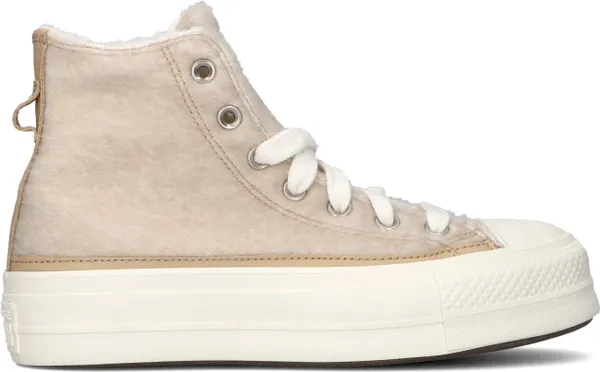 CONVERSE Dames Hoge Sneakers Chuck Taylor All Star Lift - Beige