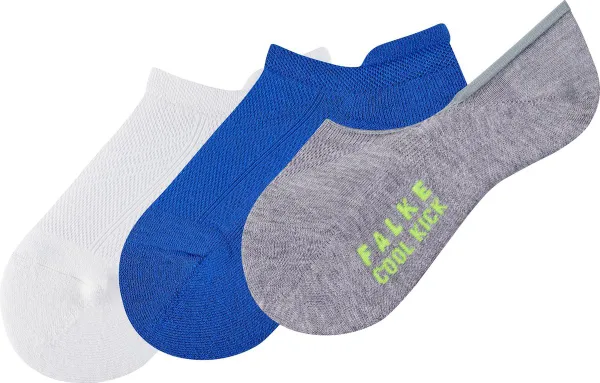 Cool Kick 3 Pack Sneakersokken, Voering Sokken voor meisjes en jongens sneaker sokken en onzichtbare voering sokken zonder motief met pluche zool  Ade