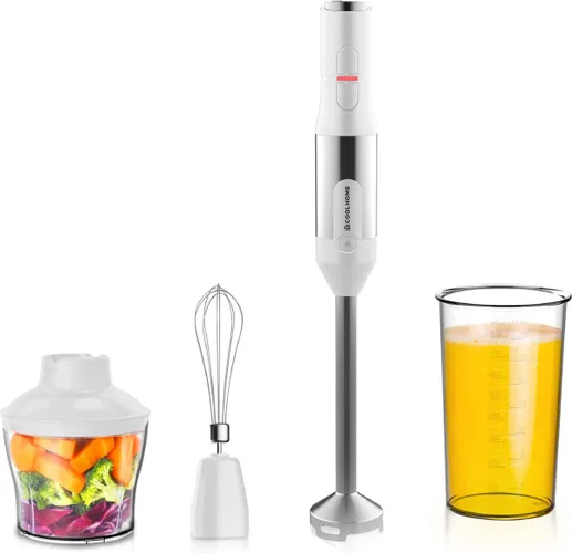 CoolHome Powerblend M2 staafmixer - 4-in-1 staafmixer Set - 1200W -Wit