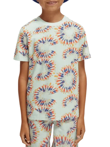 Cotton In Conversion relaxed-fit all-over printed T-shirt - Maat 8 - Multicolor - Jongen - T-shirt - Scotch & Soda
