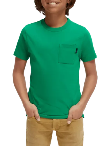Cotton In Conversion short-sleeved chest pocket T-shirt - Maat 4 - Multicolor - Jongen - T-shirt - Scotch & Soda