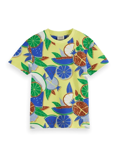 Cotton In Conversion skate-fit all-over printed T-shirt - Maat 8 - Multicolor - Jongen - T-shirt - Scotch & Soda