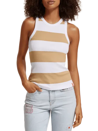 Cotton In Conversion striped racer tank - Maat XS - Multicolor - Vrouw - Top - Scotch & Soda