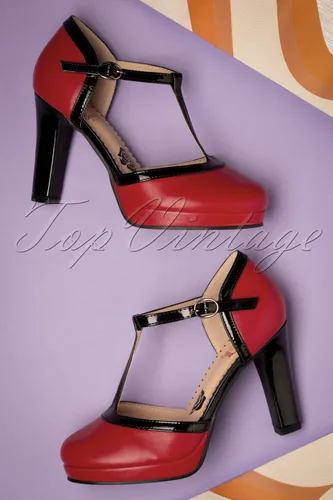 Country Rose Pumps in Rood