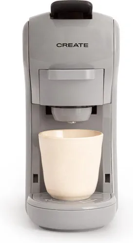 CREATE POTTS STYLANCE Koffiemachine - Koffiecupmachine - Capsule koffiezetapparaat - Nespresso, Dolce Gusto - 1450W - Grijs