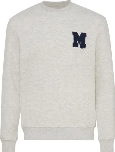 Crew Neck Sweatshirt With Embroidery Mannen - Off White Melee