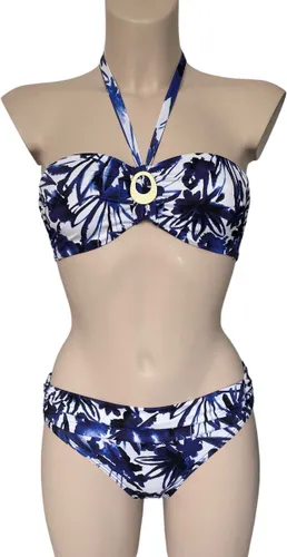Cyell Secret Garden - bikiniset - wit met blauw - 36C / 70C + 36