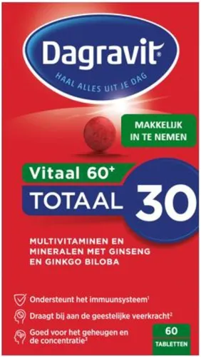 Dagravit Vitaal 60+ Totaal 30 Tabletten
