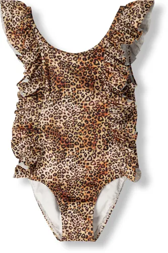 DAILY BRAT Meisjes Zwemkleding Alison Heart Leopard Swimsuit - Bruin