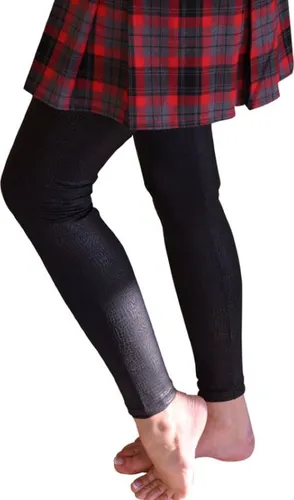 Dames Lederen Legging leather look | Kunstleer Legging | Zwart croco fantasie