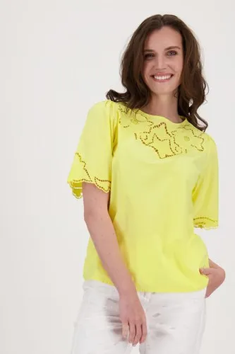 D'Auvry Gele blouse met ajour details