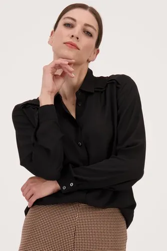 D'Auvry Zwarte blouse met lange mouwen