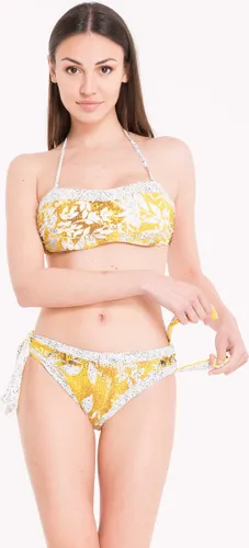 David Floral Blossom Bandeau bikini geel