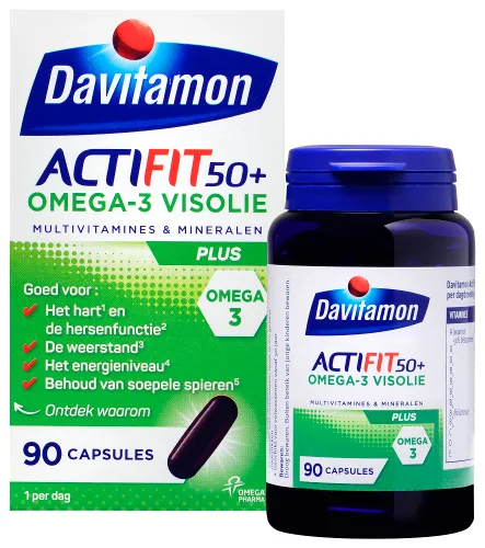 Davitamon Actifit 50 Plus Omega-3 Visolie Capsules