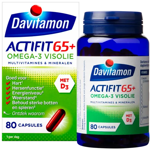 Davitamon Actifit 65 Plus Omega-3 Visolie Capsules