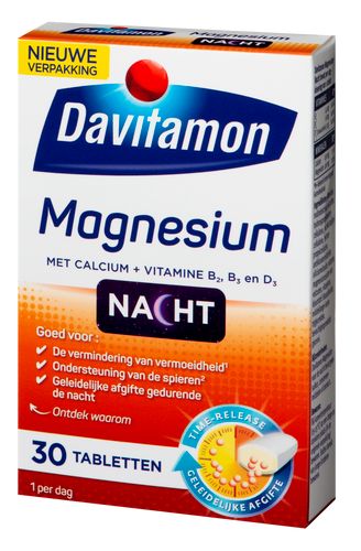 Davitamon Magnesium Voor De Nacht Tabletten 30st