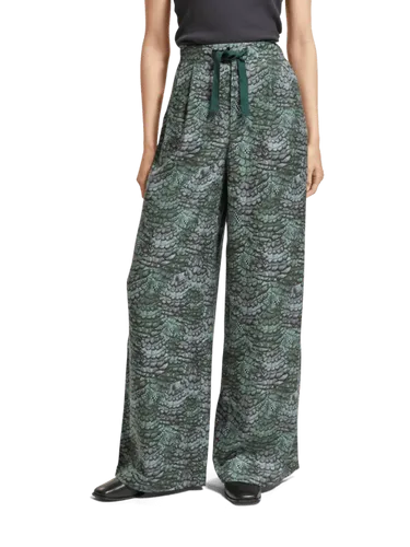 De Eleni broek met hoge taille en wijde pijpen - Maat L/30 - Multicolor - Vrouw - Broek - Scotch & Soda