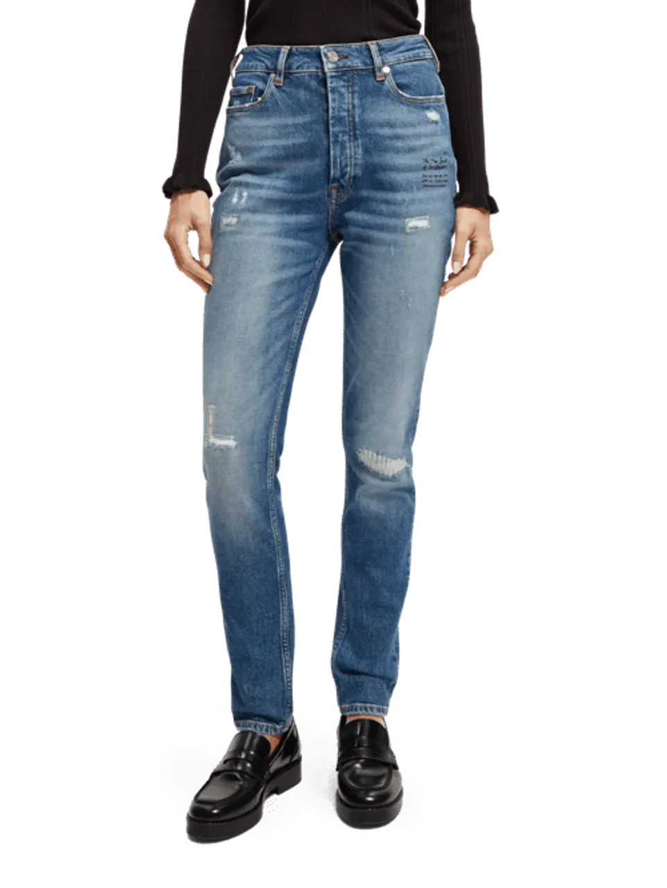De Line high-rise skinny fit jeans van biologisch katoen - Maat 31/32 - Multicolor - Vrouw - Jeans - Scotch & Soda
