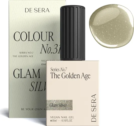 De Sera Gellak - Glitter Zilvere Gel Nagellak - Zilver - 10ML - Colour No. 31 Glam Silver
