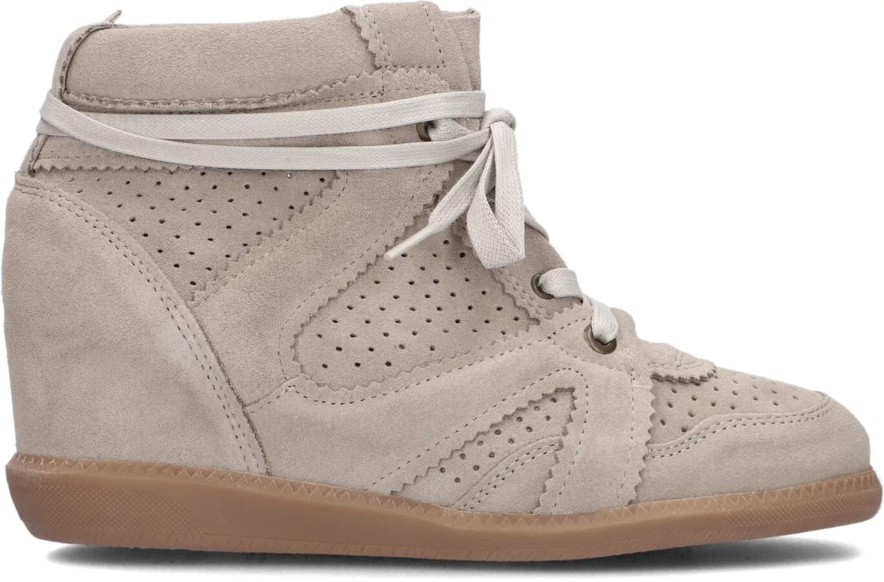 DEABUSED Dames Hoge Sneakers Ziggy - Taupe